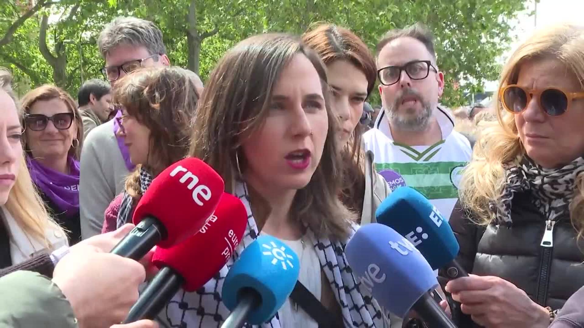 Belarra acusa al Gobierno de "mentir" y exige explicaciones sobre contratos con Israel