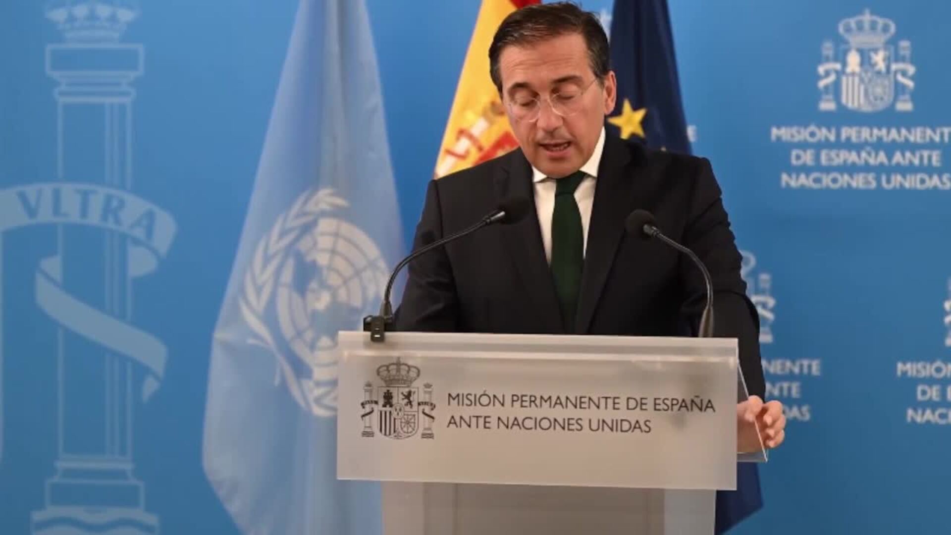Albares propone un plazo de 12 a 15 meses para reconocimiento de Palestina y su entrada en ONU