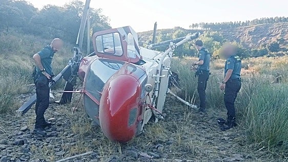 El helicóptero estrellado en el incendio de Salamanca salió de una base muy próxima y tendrá que ser repuesto