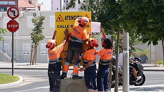 Las obras de Recondo ya suprimen una treintena de plazas de aparcamiento antes de su inicio este martes