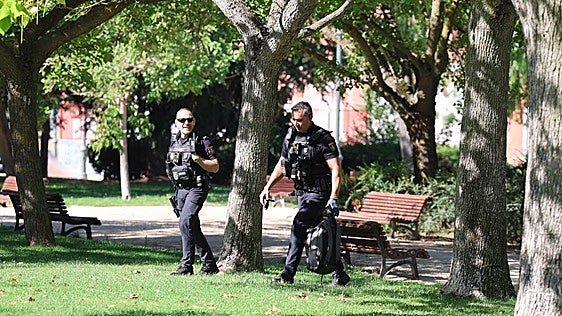 Susto y gran despliegue policial en un parque de Delicias por una mochila sospechosa