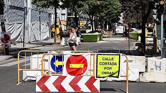 Las obras en La Merced obligan a desviar el tráfico de entrada el centro desde Circular por Labradores