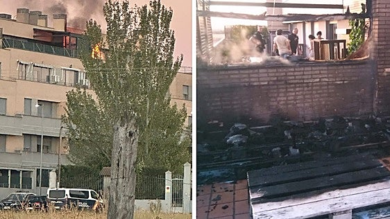 Las velas de una terraza tipo 'chill out' provocan un incendio en un ático de Medina del Campo