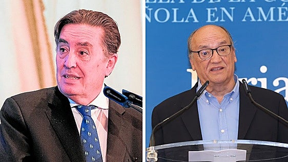 Luis García Montero y Gustavo Martín Garzo, en la Feria del Libro de Paredes de Nava