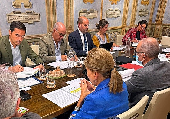 Reunión entre representantes del Ayuntamiento de Medina del Campo y la Junta para abordar el desarrollo de los trabajos.