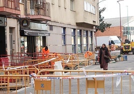 Obras en la calle Carmelo.