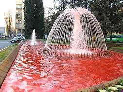 Imagen de la Fuente de la Beata en el barrio madrileño de Legazpi remitida por los grupos que han encabezado la protesta a la página web 'lahaine'.