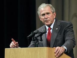 Imagen de Bush durante su discurso. / Afp