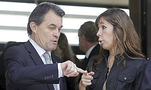 Sánchez-Camacho hoy junto al presidente de la Generalitat, Artur Mas. / Efe