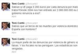 Los polémicos 'tuits' de Cantó. / R. C.