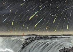 Recreación de la lluvia de estrellas de 1833. fOTO: ARCHIVO