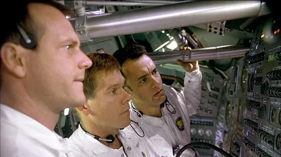 Bill Paxton, Kevin Bacon y Tom Hanks, en la película 'Apolo 13'.