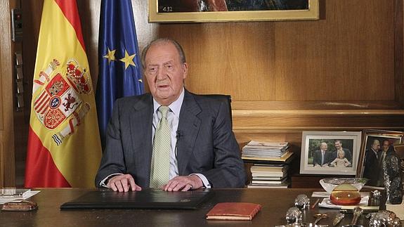 El Rey, durante el anuncio de su abdicación.