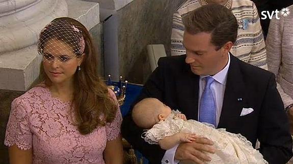 La princesa Leonor de Suecia, bautizada