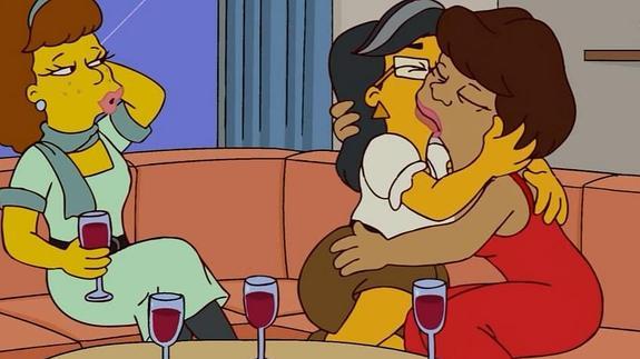 Escena de Los Simpson
