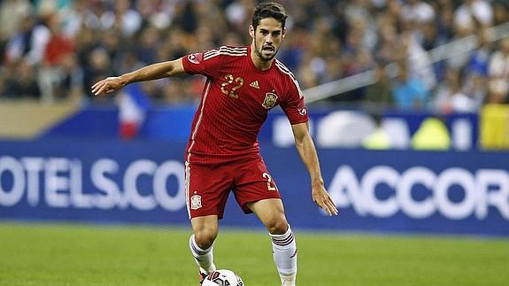 Isco, durante un partido con la selección española. 