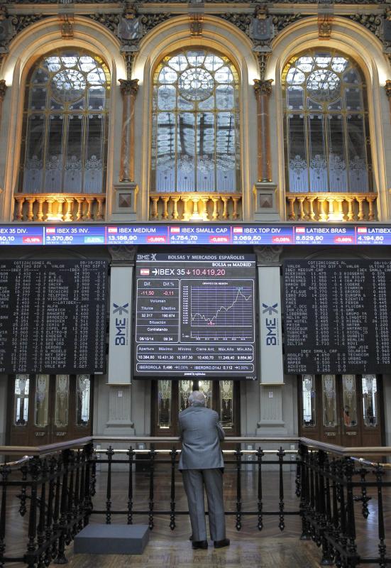 Interior de la Bolsa de Madrid 