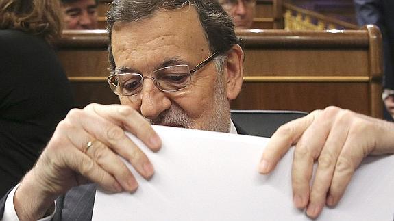 Mariano Rajoy, en el Congreso. 