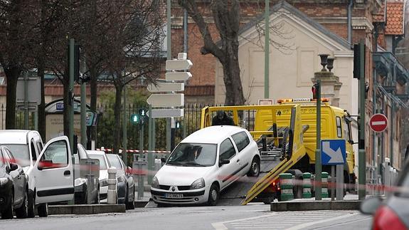 El coche de uno de los implicados en el tiroteo.