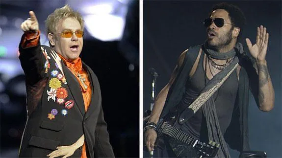 Elton John y Lenny Kravitz, dos de los platos fuertes del verano gijonés en lo que se refiere a conciertos..
