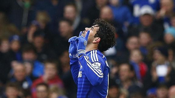 Diego Costa celebra su gol ante el Southampton. 