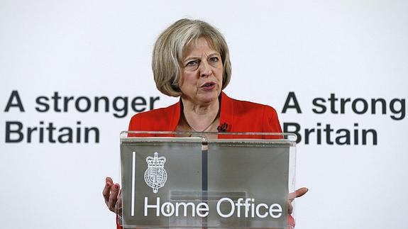 La ministra británica de Interior. 