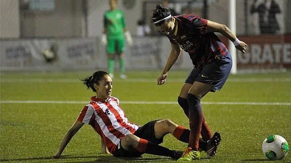 Imagen de archivo de un partido del Barça femenino. 