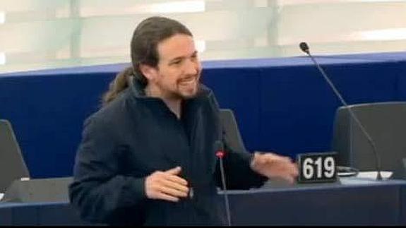 Pablo Iglesias, en el Parlamento Europeo.