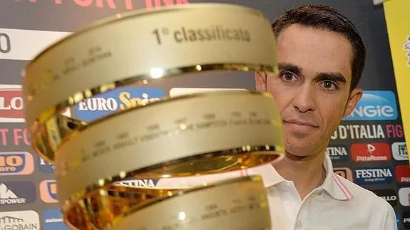 Alberto Contador, en la presentación del Giro de Italia. 