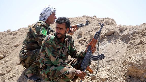 Combatientes iraquíes. 