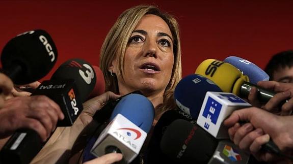 La secretaria de Relaciones Internacionales del PSOE, Carme Chacón. 