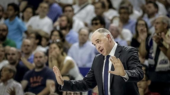 Laso, durante el segundo partido de la final. 