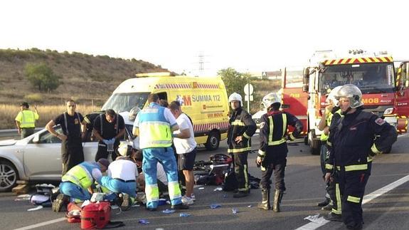 Accidente ocurrido en la Comunidad de Madrid. 