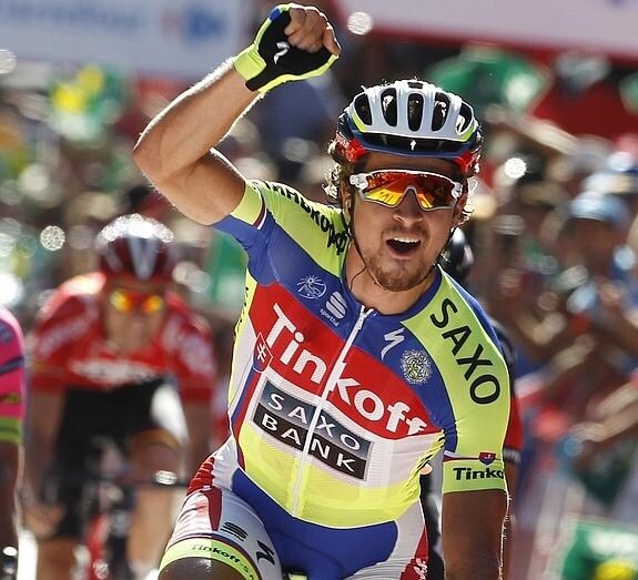 Sagan celebra su triunfo. 