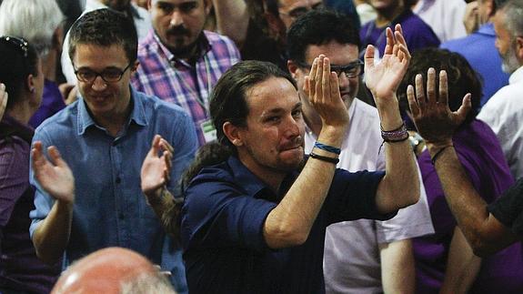 Pablo Iglesias y el número dos del partido, Íñigo Errejón. 