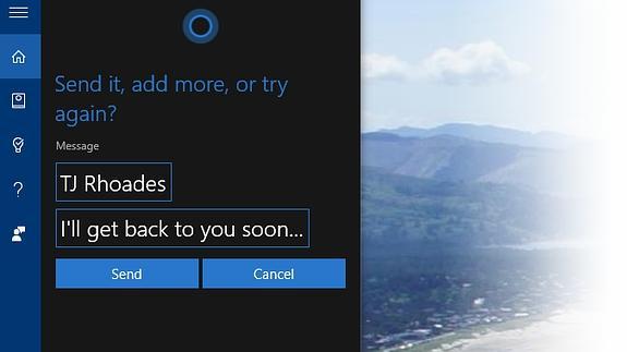 El envío de mensajes solo se podrá hacer entre dispositivos con Windows 10.