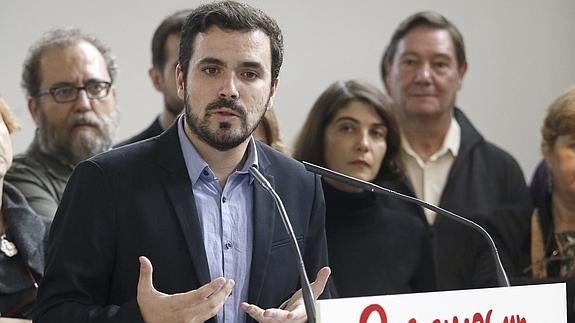 El cabeza de lista de IU-Unidad Popular para las generales, Alberto Garzón.