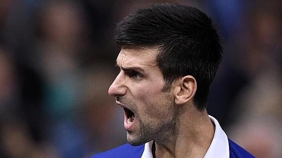 Novak Djokovic, durante el Masters 1000 de París. 