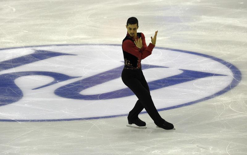 Javier Fernández, durante la prueba en Barcelona. 