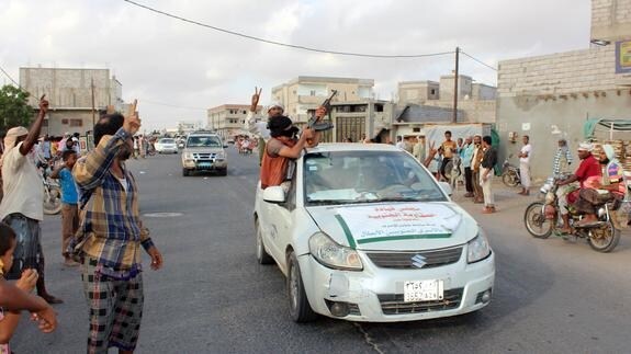 Fuerzas progubernamentales yemeníes. 