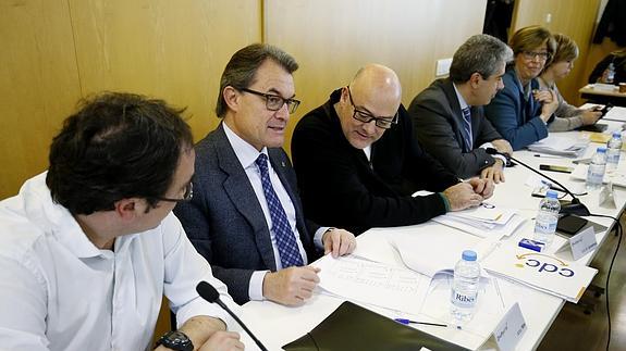 Artur Mas durante la reunión de la ejecutiva nacional de CDC.