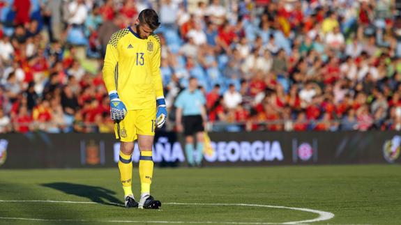 De Gea, durante un partido. 