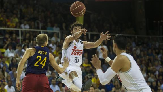 Sergio Llull, durante el segundo partido de la final. 