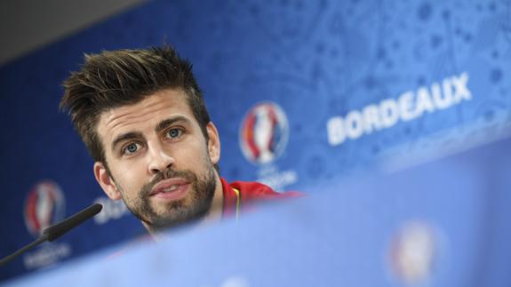 Gerard Piqué, en rueda de prensa