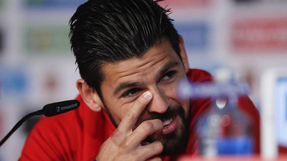 Nolito, durante una rueda de prensa. 