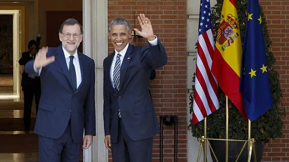 Barack Obama y Felipe VI en el Palacio Real.