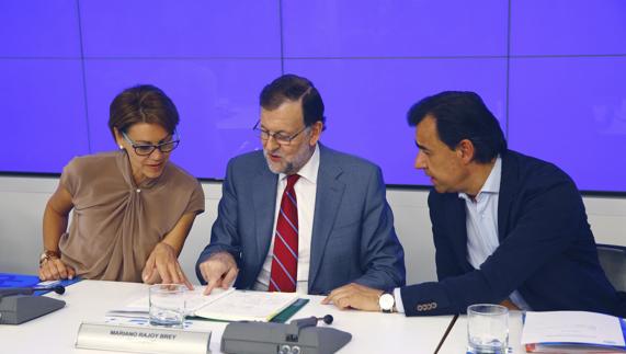 Mariano Rajoy, durante la reunión de la Junta Directiva Nacional del PP. 
