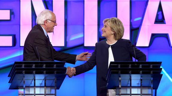 Bernie Sanders y Hillary Clinton.