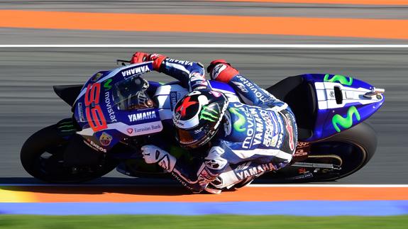 Jorge Lorenzo, en el circuito Ricardo Tormo. 