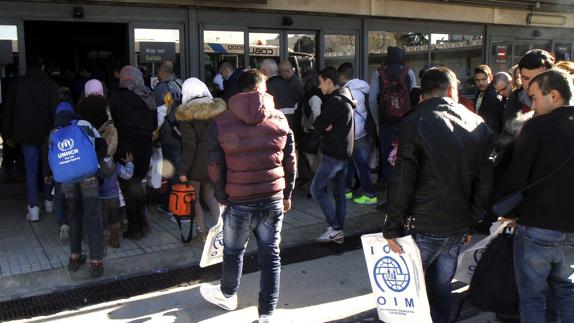 Los refugiados que llegaron el pasado 28 de diciembre.